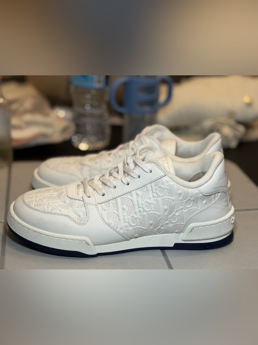 Dior B27 Uptown Low-Top Sneakers white and navy 2022